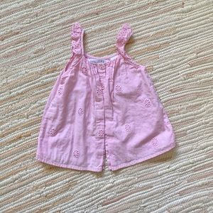 Zara Pink Eyelet Top